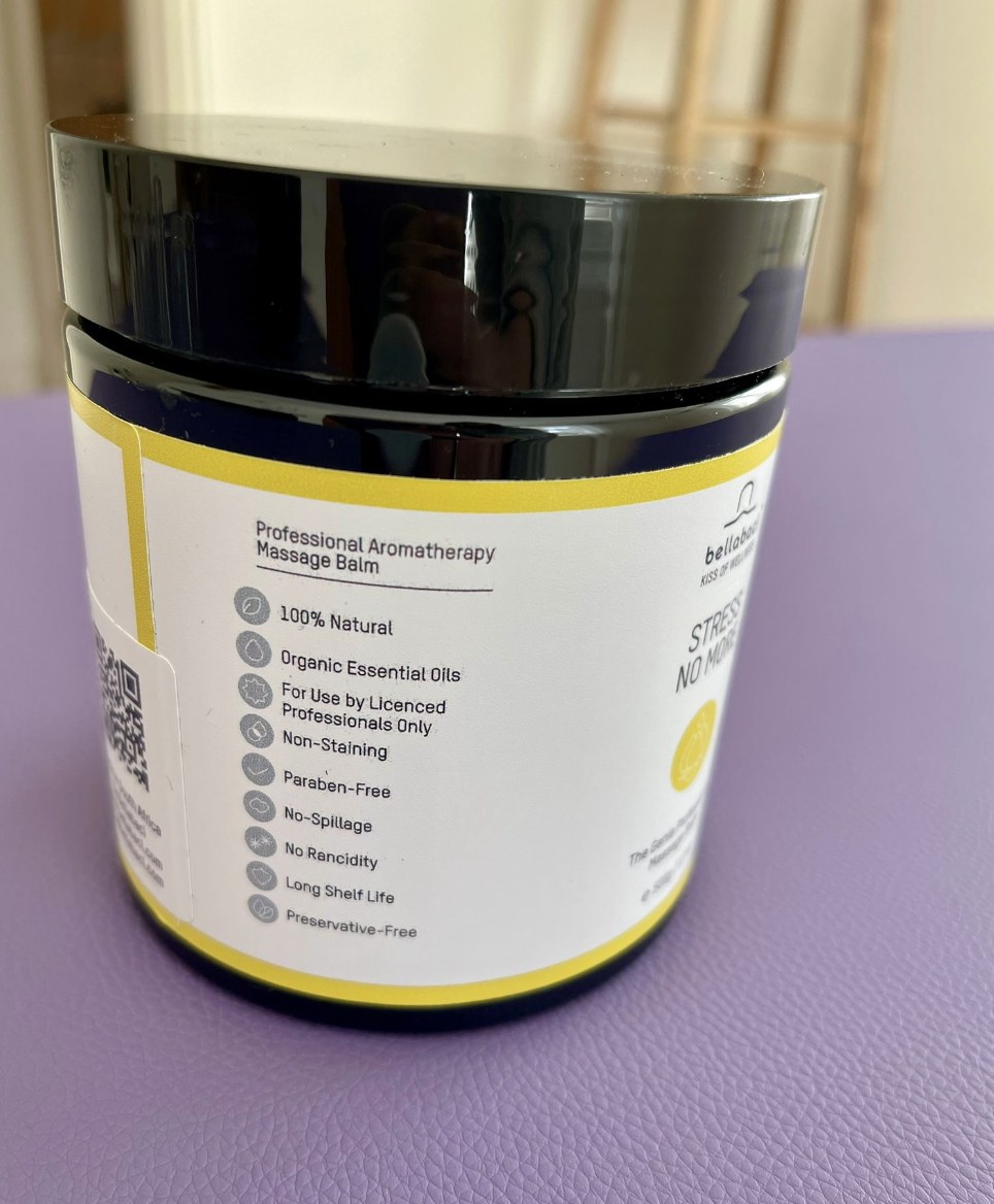 Bellabaci balm (back label)